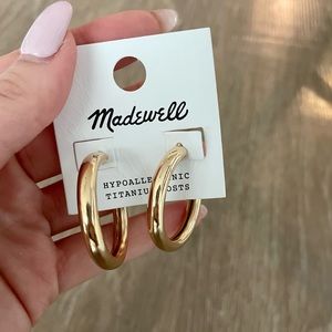 Madewell Medium Chunky Hoop Earrings
